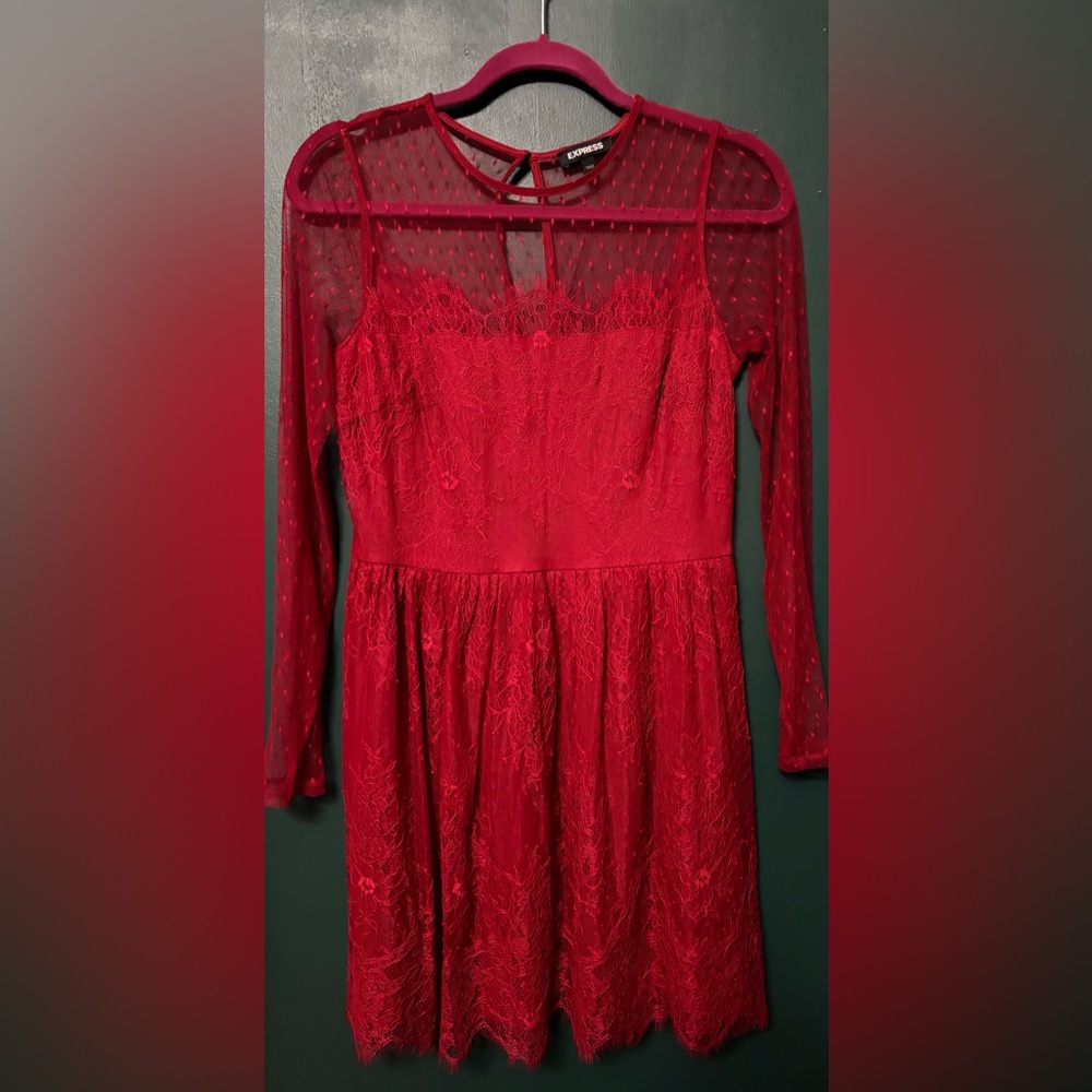 Sexy Red Lace Dress